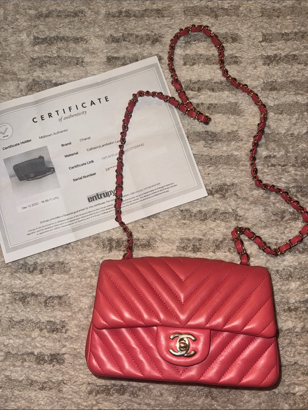 Chanel Classic Chevron Mini Flap
